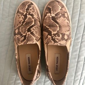 Steve Madden Snake Print Slip On Sneaker